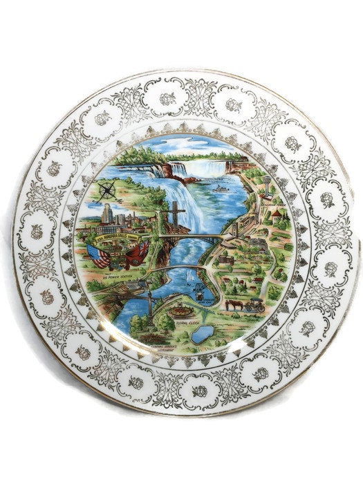 Vintage Niagara Falls Plate Made in Western Germany at Duckwells