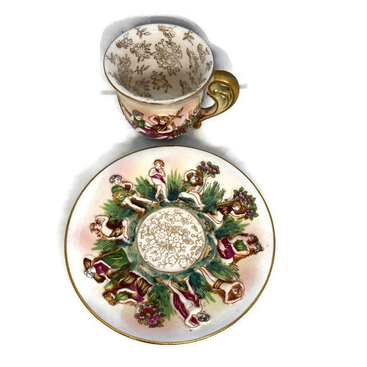 Vintage Occupied Japan Ceramic  SGK Cup and Saucer Set - Duckwells
