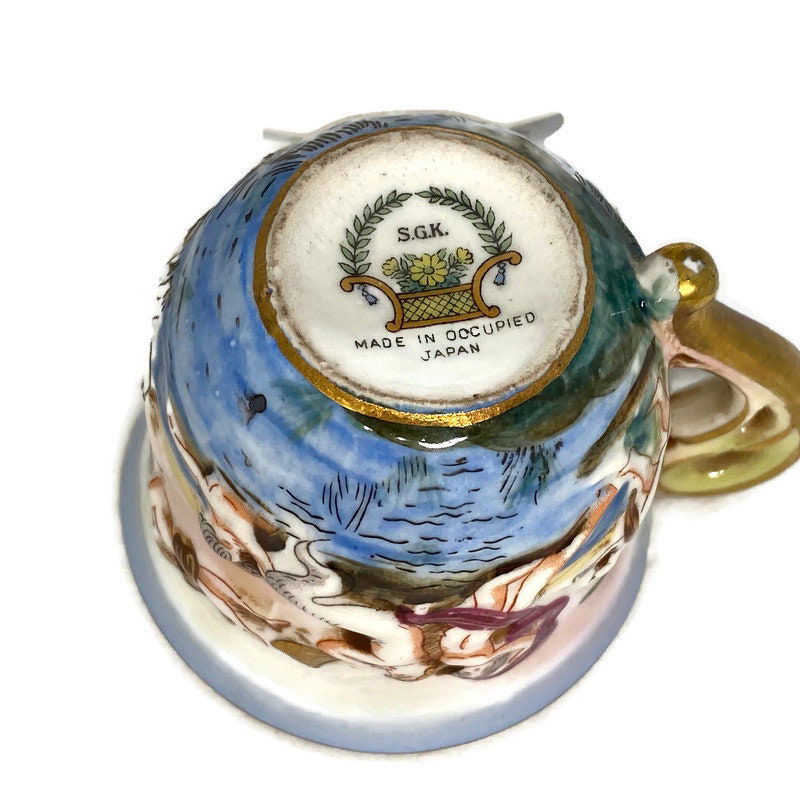 Vintage Occupied Japan Ceramic  SGK Cup and Saucer Set - Duckwells