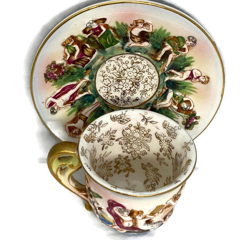 Vintage Occupied Japan Ceramic  SGK Cup and Saucer Set - Duckwells
