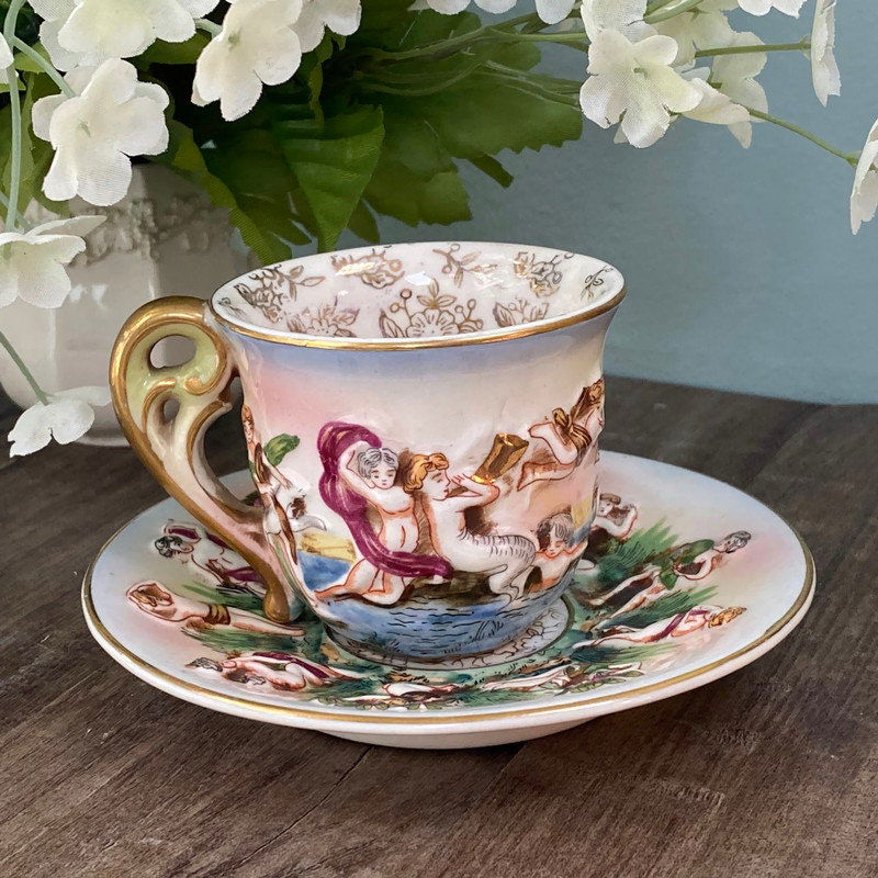 Vintage Occupied Japan Ceramic  SGK Cup and Saucer Set - Duckwells