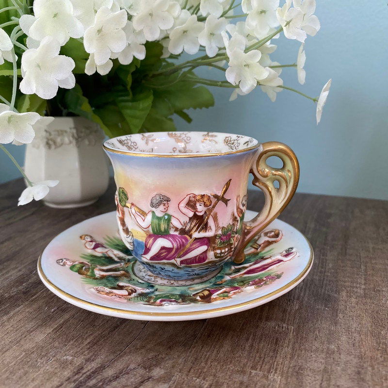 Vintage Occupied Japan Ceramic  SGK Cup and Saucer Set - Duckwells