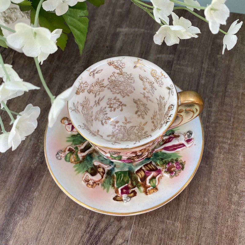 Vintage Occupied Japan Ceramic  SGK Cup and Saucer Set - Duckwells