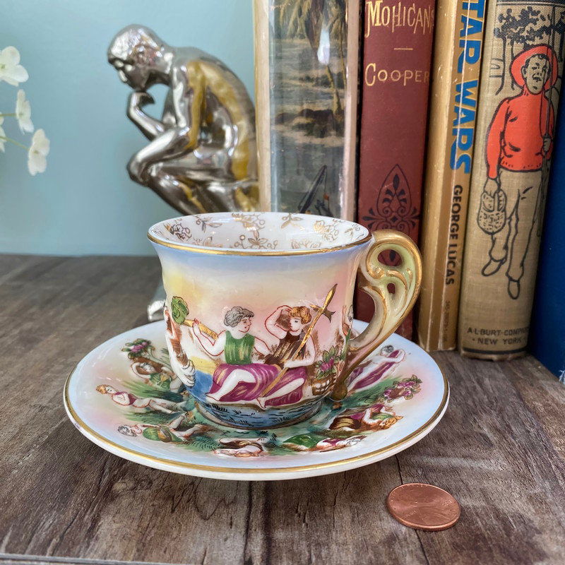 Vintage Occupied Japan Ceramic  SGK Cup and Saucer Set - Duckwells