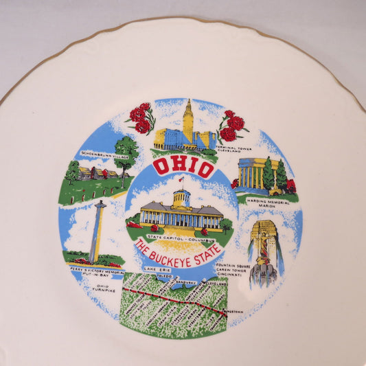 Vintage Ohio Souvenir Plate at Duckwells