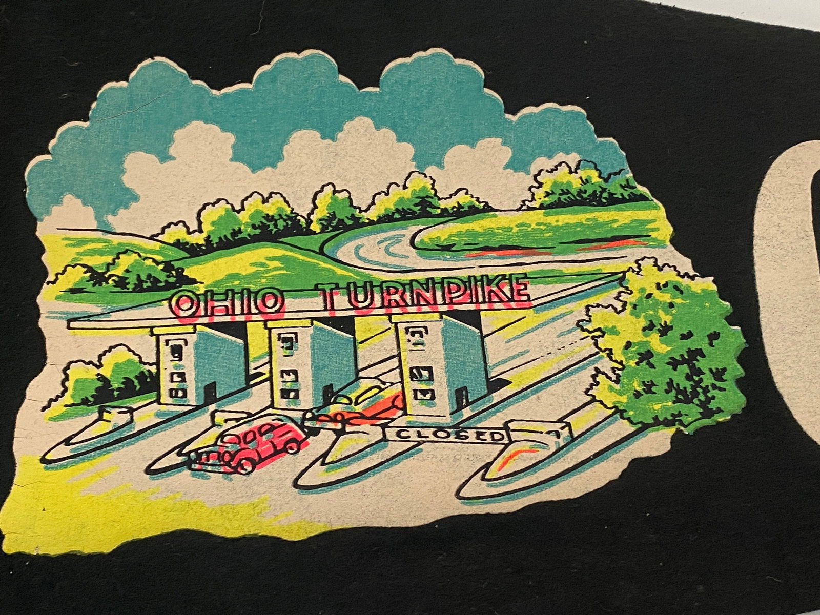 Vintage Ohio Turnpike Pennant - Duckwells