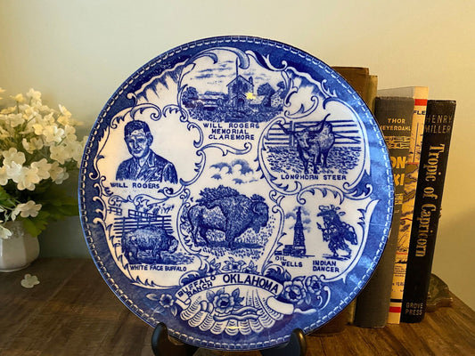 Vintage Oklahoma Souvenir Plate at Duckwells