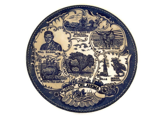 Vintage Oklahoma Souvenir Plate at Duckwells