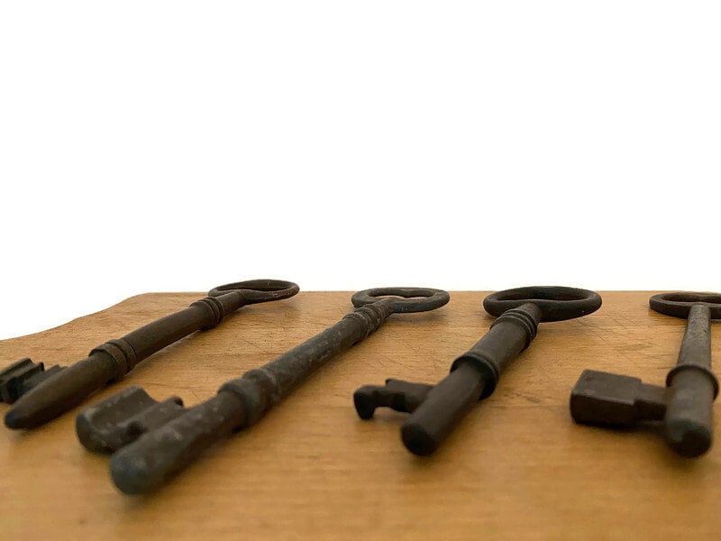 Vintage Old Skeleton Keys - Duckwells