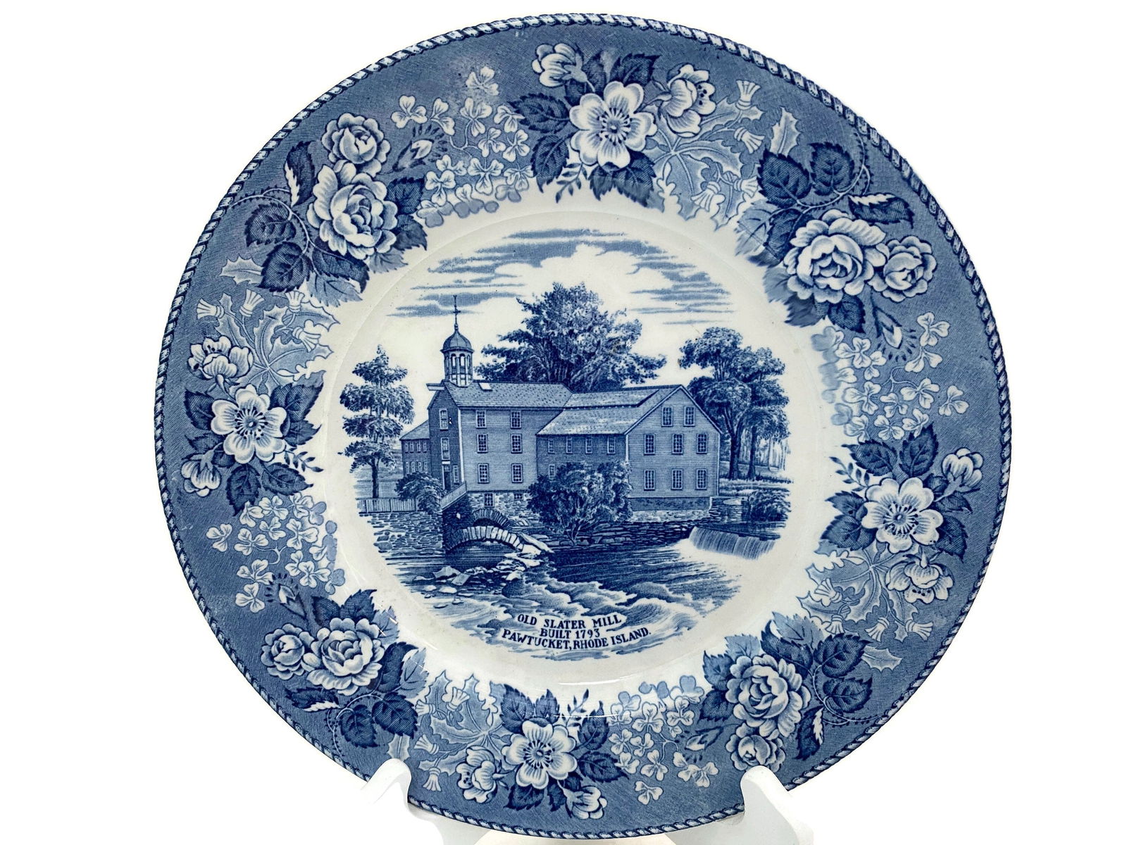 Vintage Old Slater Mill Pawtucket RI Souvenir Plate - Duckwells