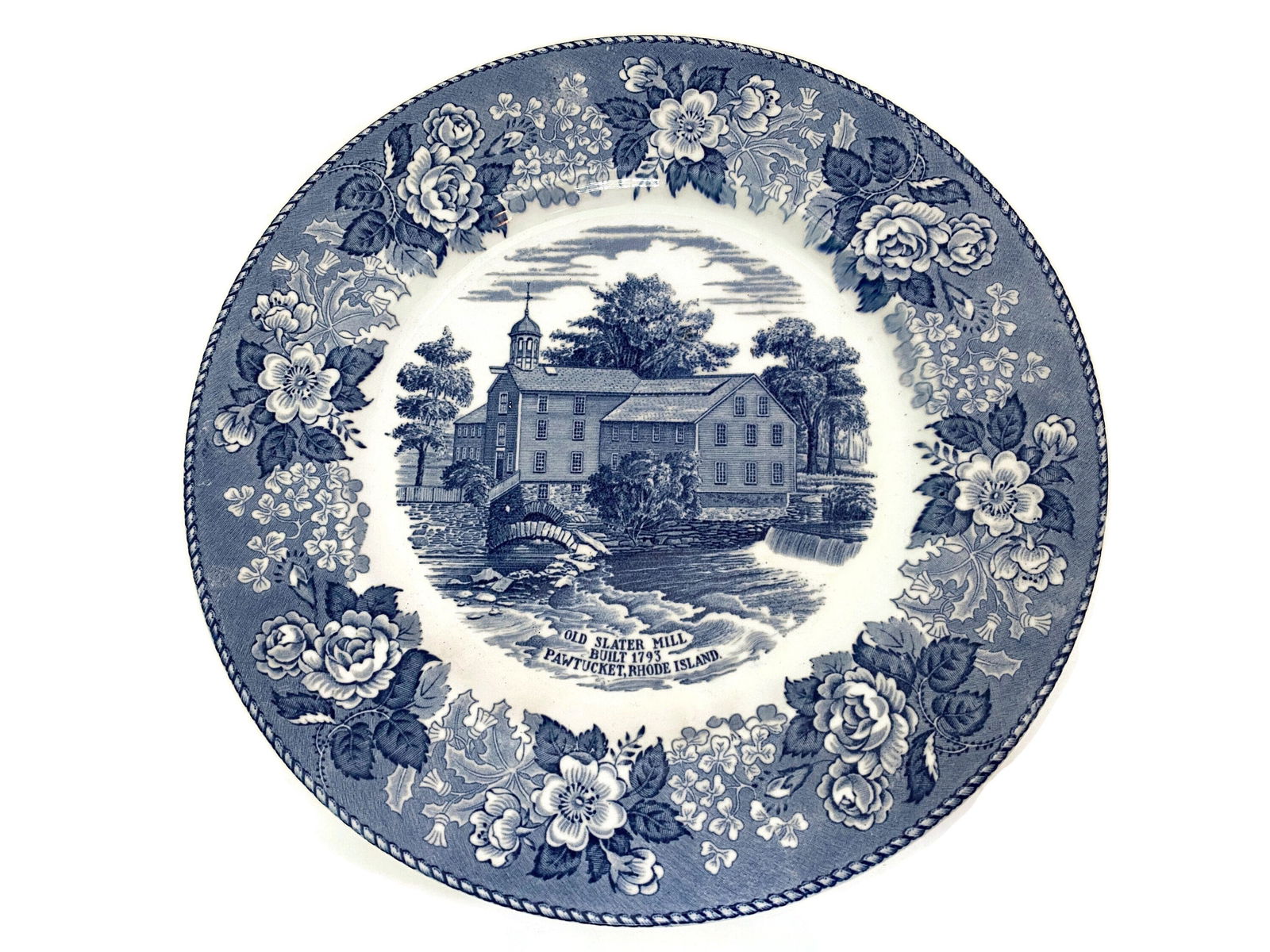 Vintage Old Slater Mill Pawtucket RI Souvenir Plate - Duckwells