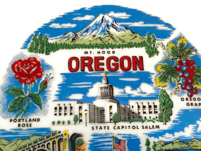 Vintage Oregon Souvenir Plate - Duckwells