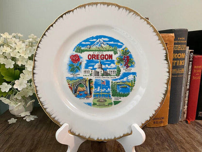 Vintage Oregon Souvenir Plate - Duckwells
