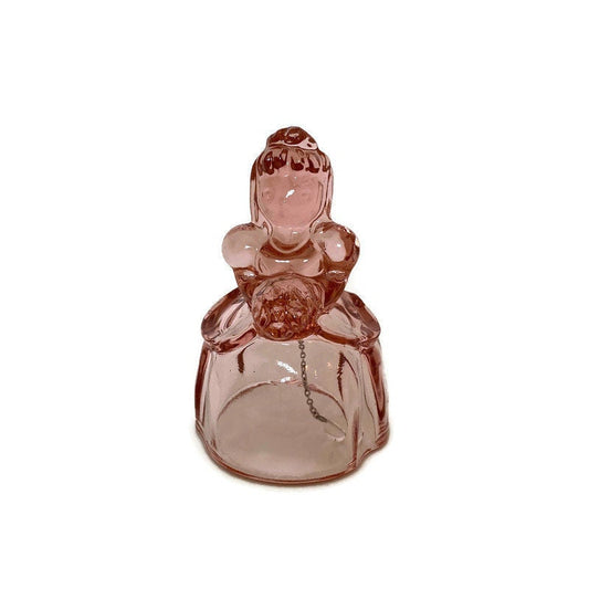 Vintage Pink Glass Bride Bell by Imperial Glass at Duckwells