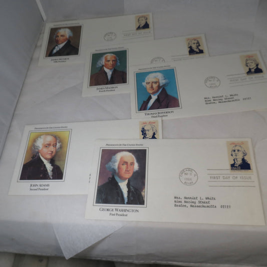 Vintage Postage Stamps Lot with US Presidents First Day Covers - Duckwells