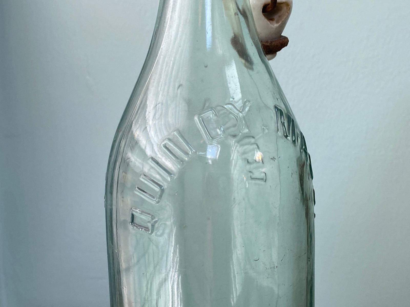 Vintage Quincy Massachusetts General Seltzer Bottle with Ceramic Stopper - Duckwells