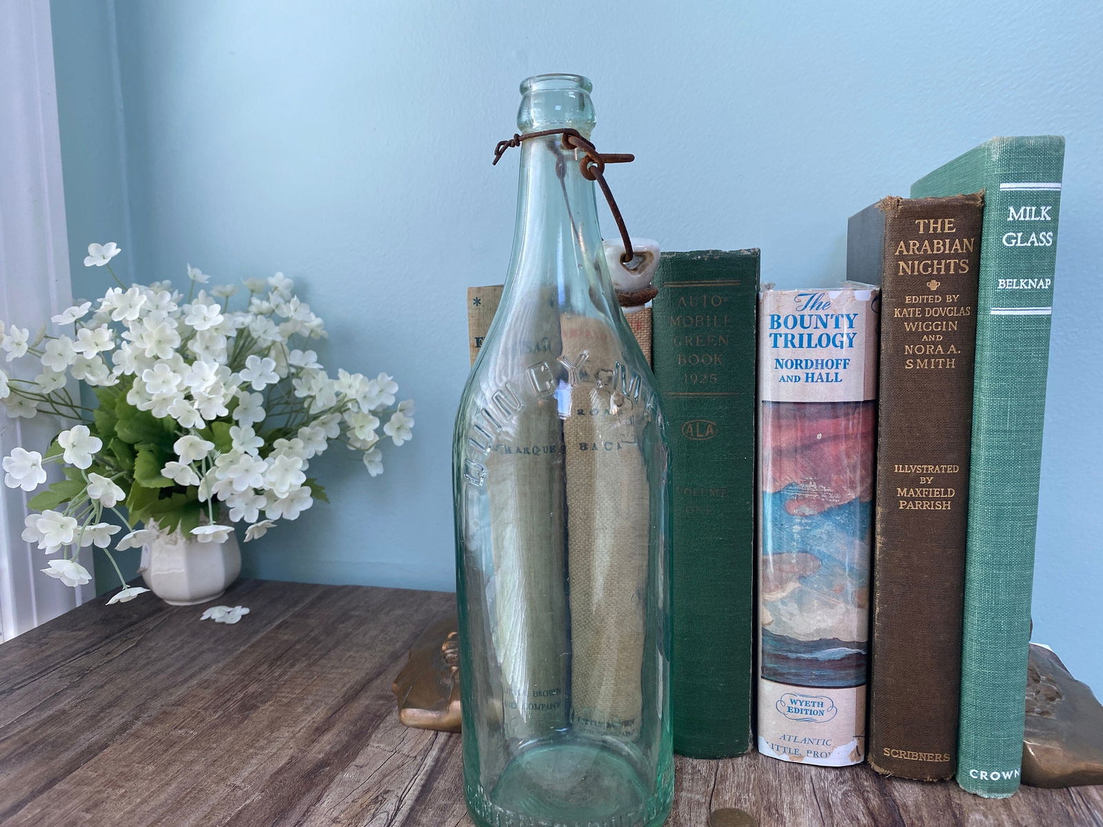 Vintage Quincy Massachusetts General Seltzer Bottle with Ceramic Stopper - Duckwells