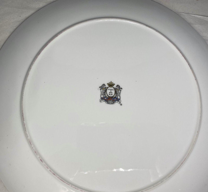 Vintage Raymond Everill Evesham Dinner Plate Hand Painted in England - Duckwells