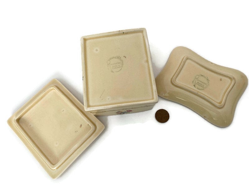 Vintage Royal Winton Grimwades Ceramic Dresser Set - Duckwells