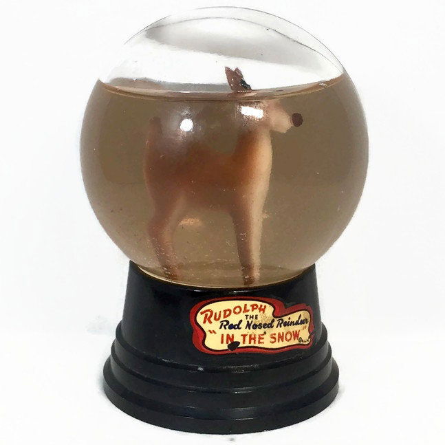 Vintage Rudolph Snow Globe - Duckwells