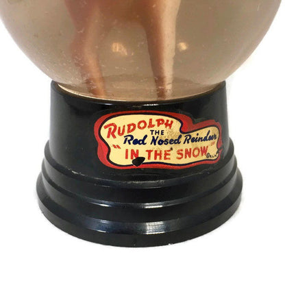 Vintage Rudolph Snow Globe - Duckwells