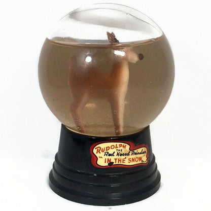 Vintage Rudolph Snow Globe - Duckwells