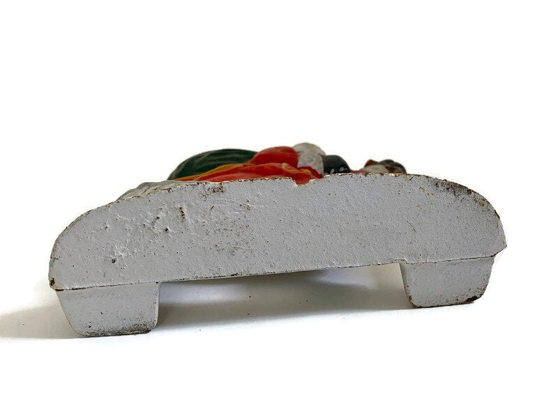 Vintage Santa Claus Cast Iron Doorstop - Duckwells