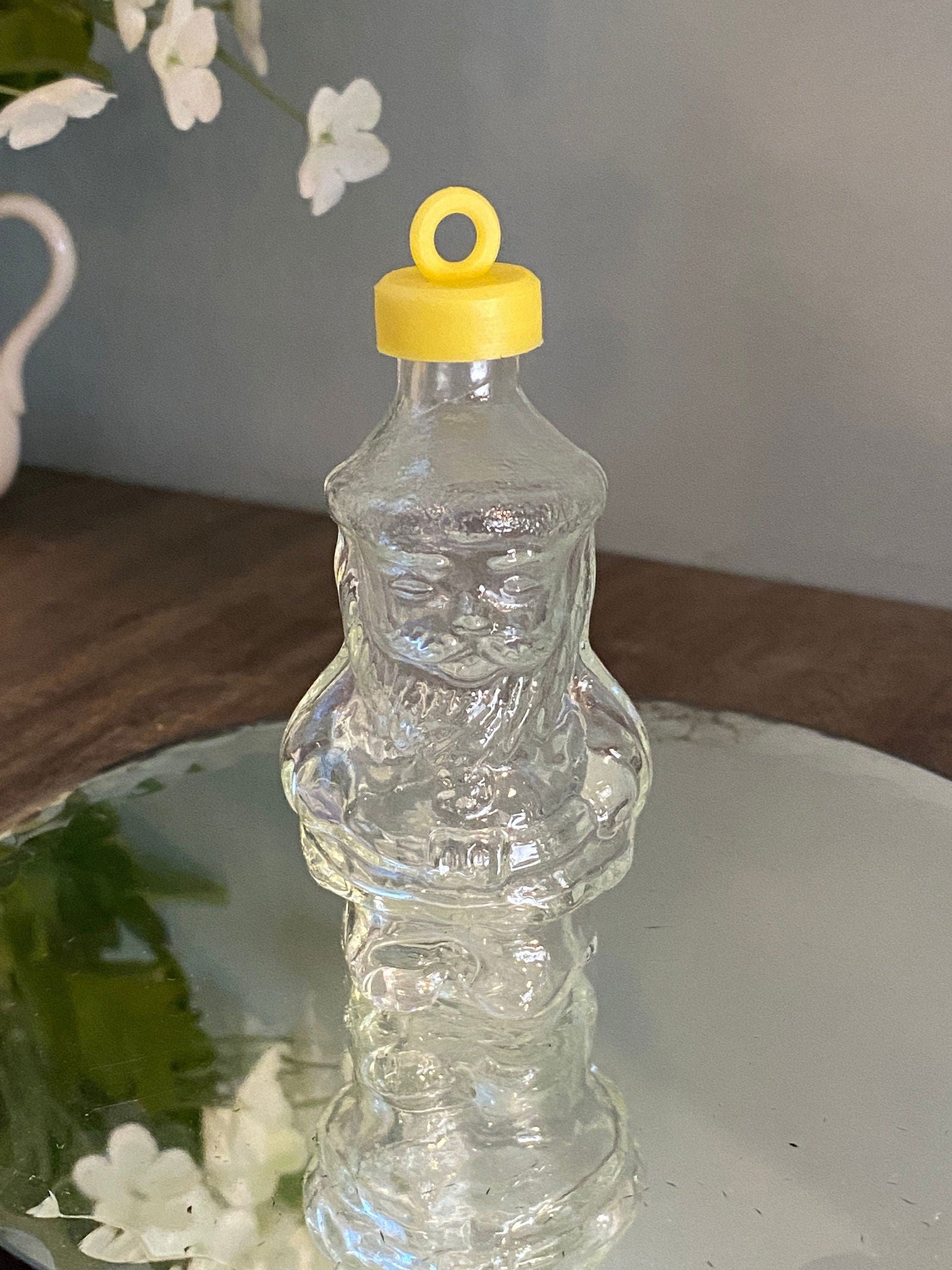 Vintage Santa Claus Figural Glass Bottle Ornament - Duckwells