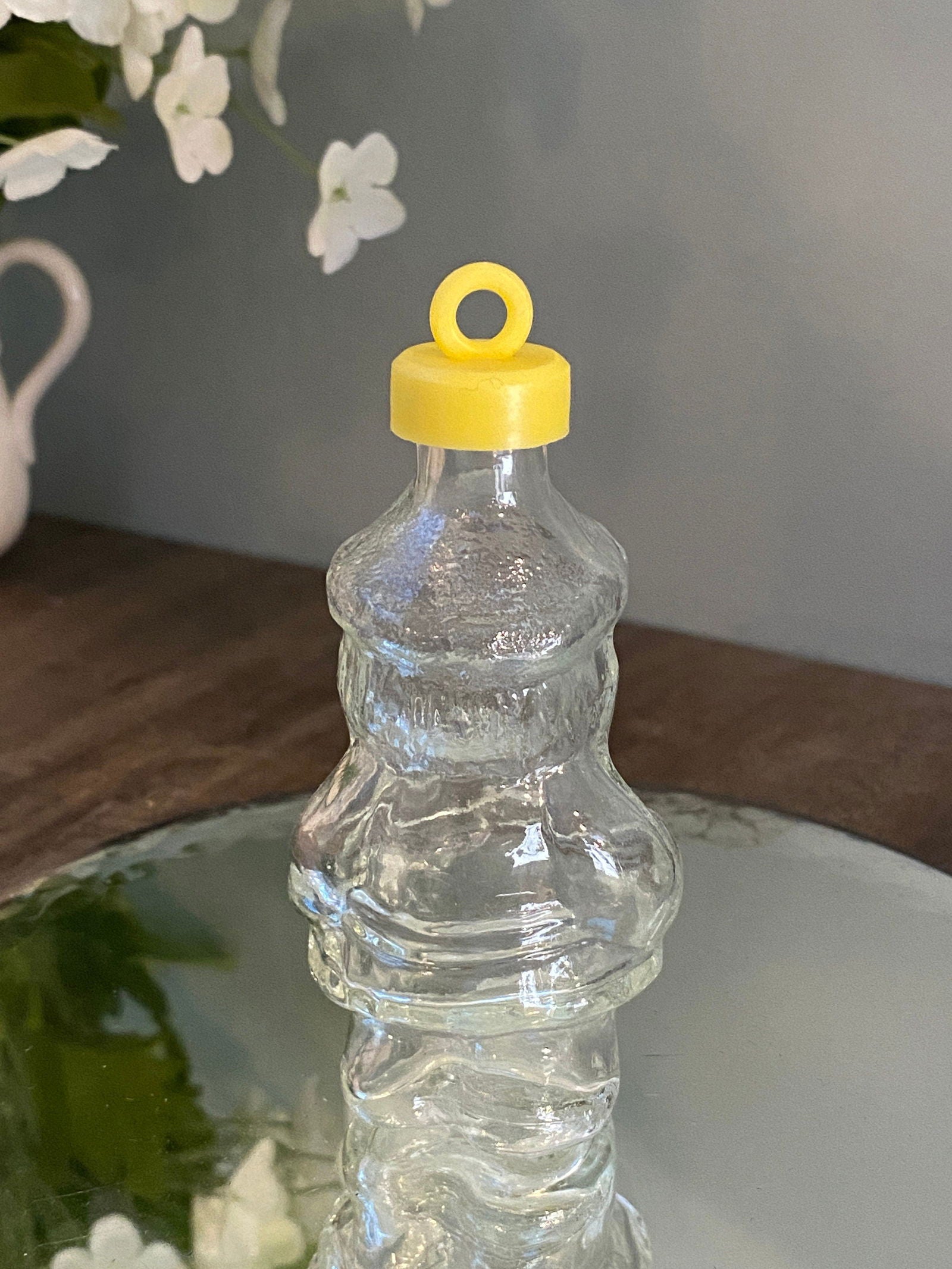 Vintage Santa Claus Figural Glass Bottle Ornament - Duckwells