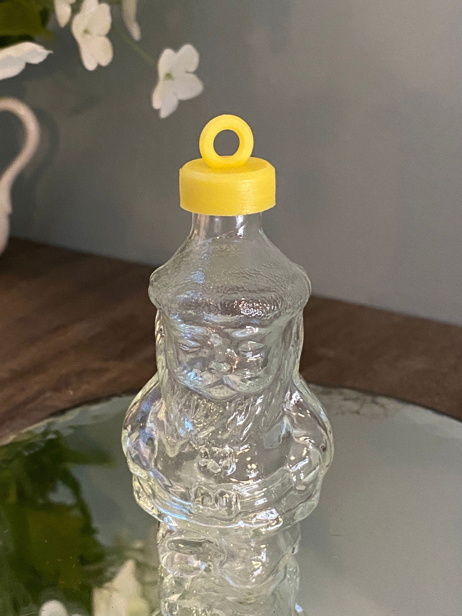 Vintage Santa Claus Figural Glass Bottle Ornament - Duckwells