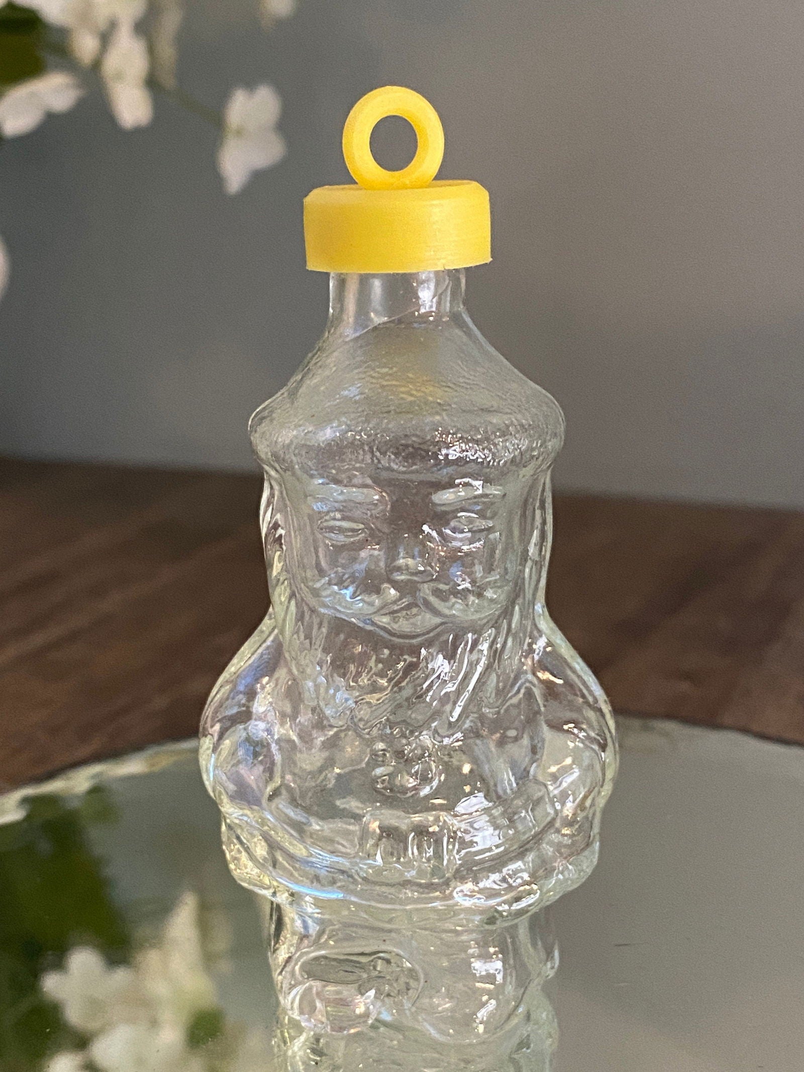Vintage Santa Claus Figural Glass Bottle Ornament - Duckwells