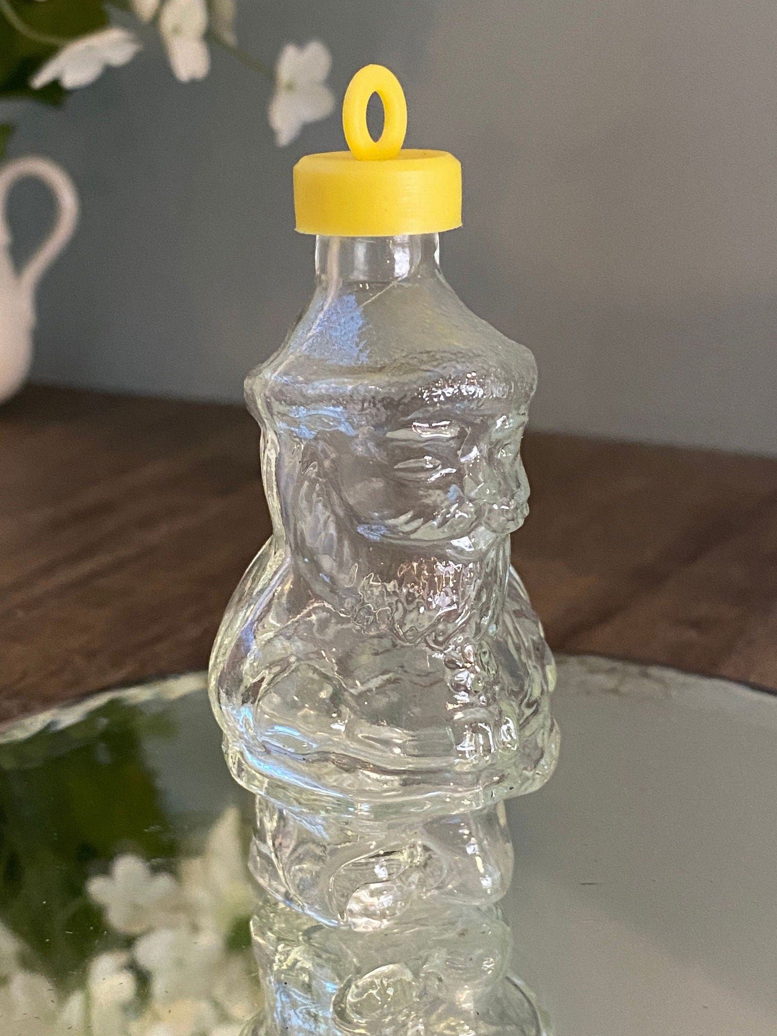 Vintage Santa Claus Figural Glass Bottle Ornament - Duckwells