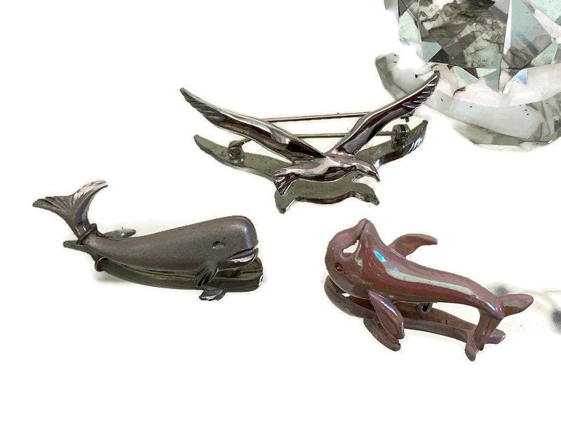 Vintage Seashore Jewelry Pins at Duckwells