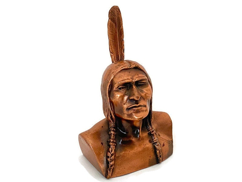 Vintage Shawmut  Native American Bust Figurine Collectible - Duckwells