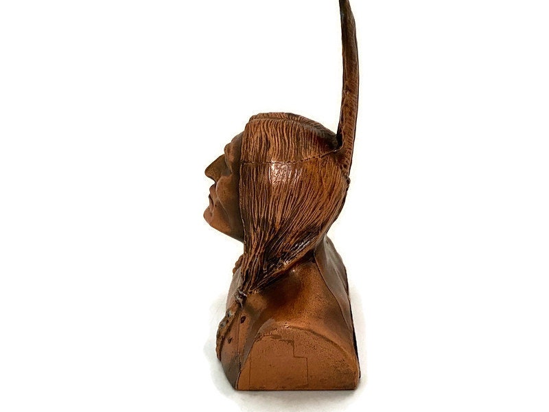 Vintage Shawmut  Native American Bust Figurine Collectible - Duckwells