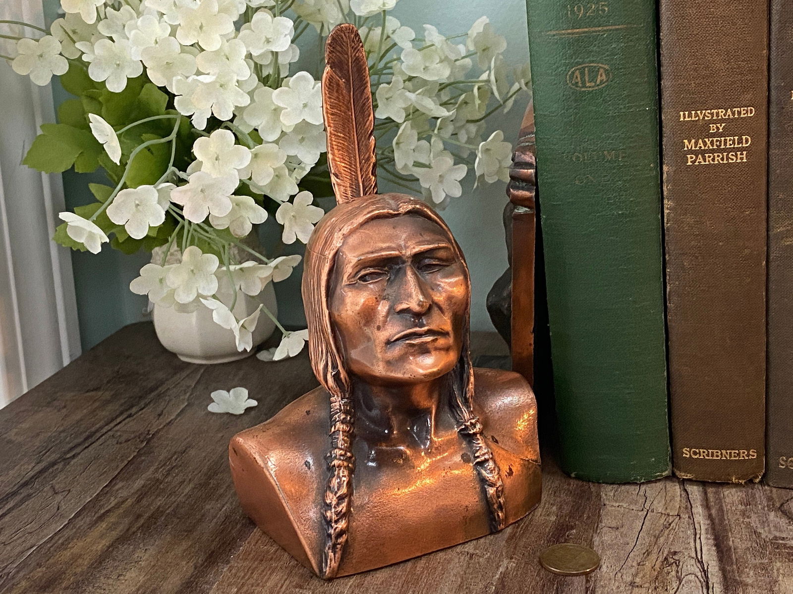 Vintage Shawmut  Native American Bust Figurine Collectible - Duckwells