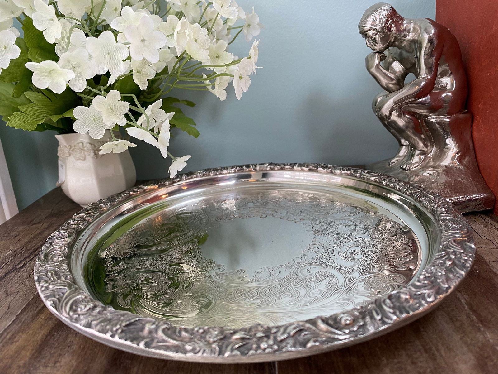 Vintage Sheffield Silverplate Tray - Duckwells