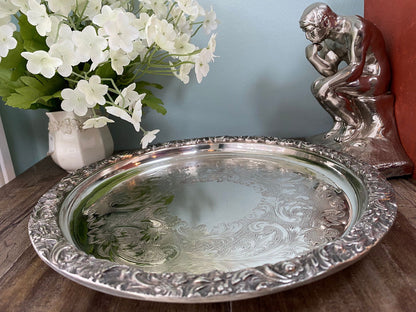 Vintage Sheffield Silverplate Tray - Duckwells