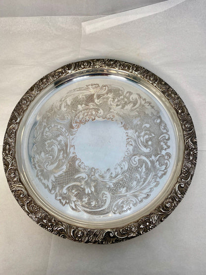 Vintage Sheffield Silverplate Tray - Duckwells