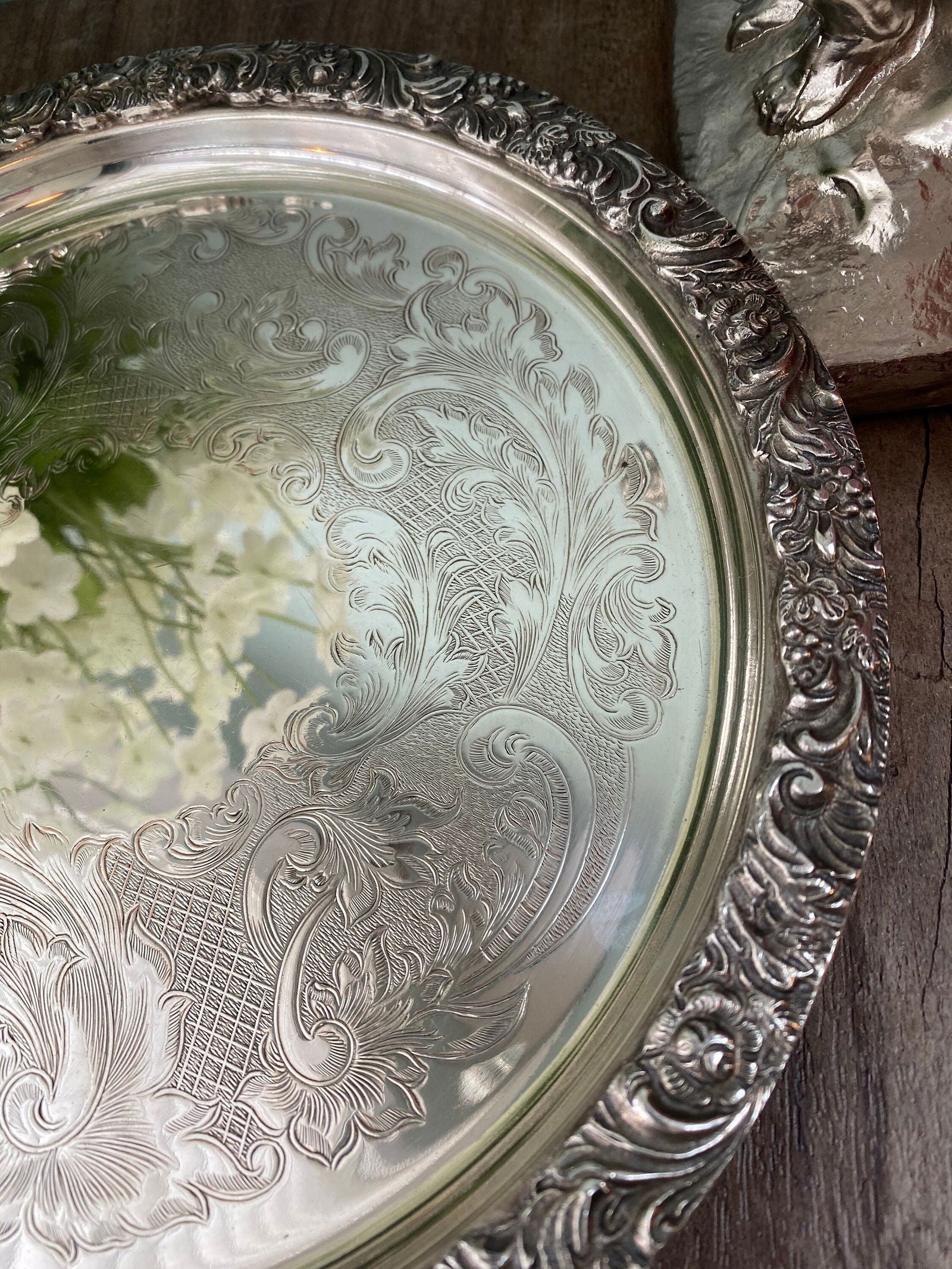 Vintage Sheffield Silverplate Tray - Duckwells