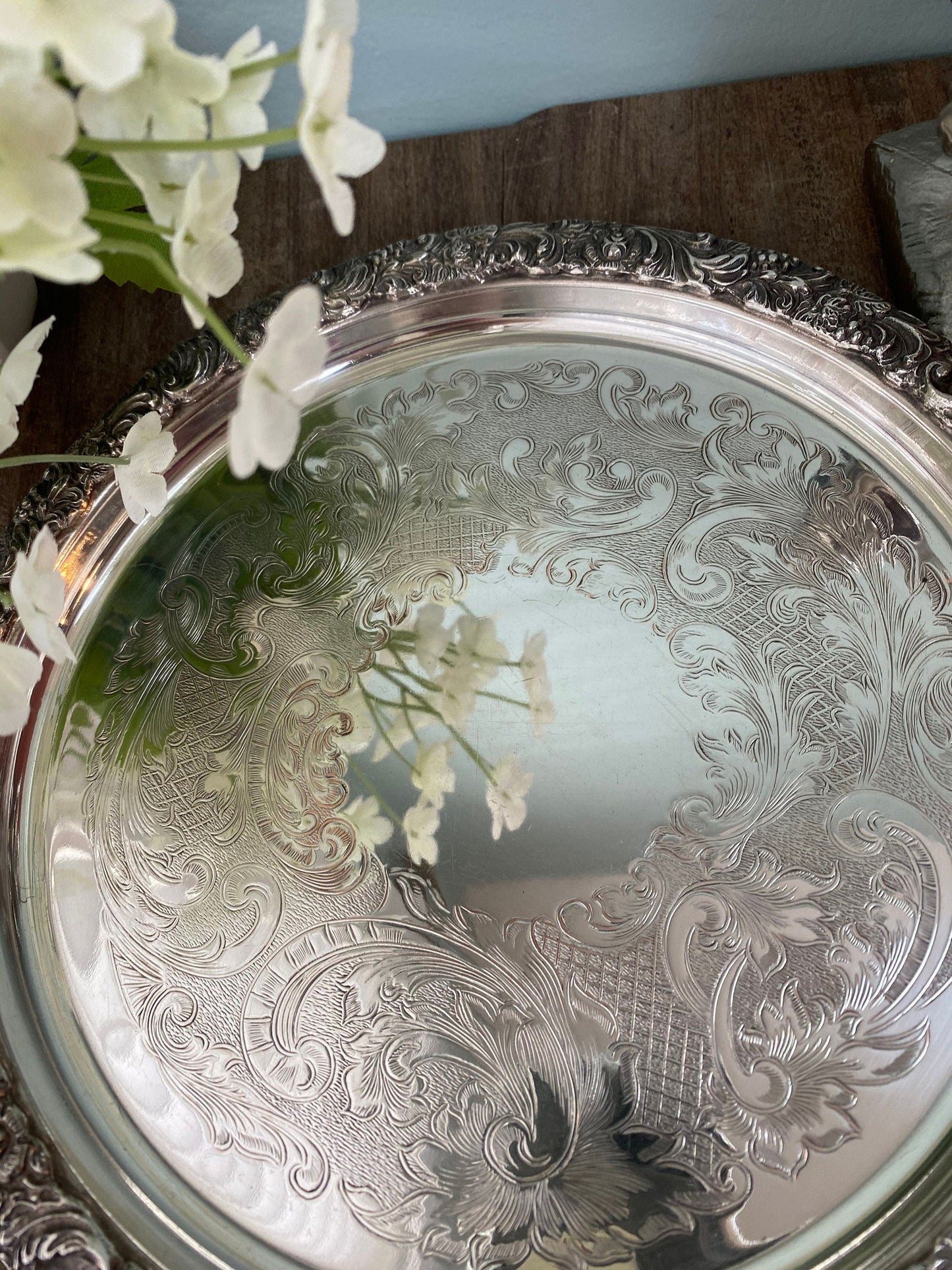 Vintage Sheffield Silverplate Tray - Duckwells