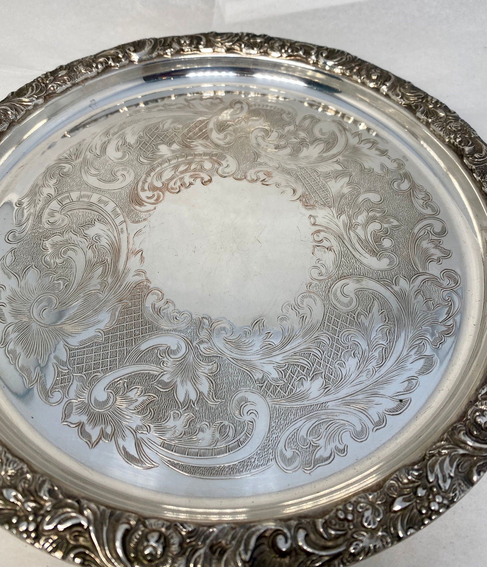 Vintage Sheffield Silverplate Tray - Duckwells