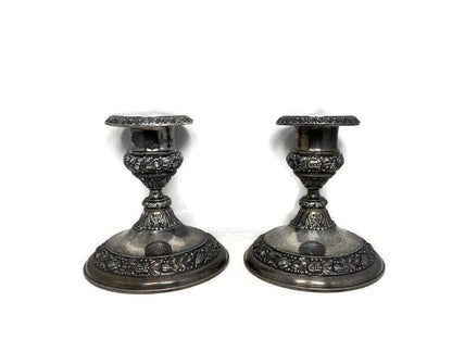 Vintage Silverplate Candlesticks by Jennings Brother - Duckwells