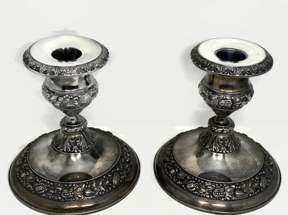 Vintage Silverplate Candlesticks by Jennings Brother - Duckwells