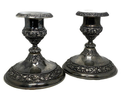 Vintage Silverplate Candlesticks by Jennings Brother - Duckwells