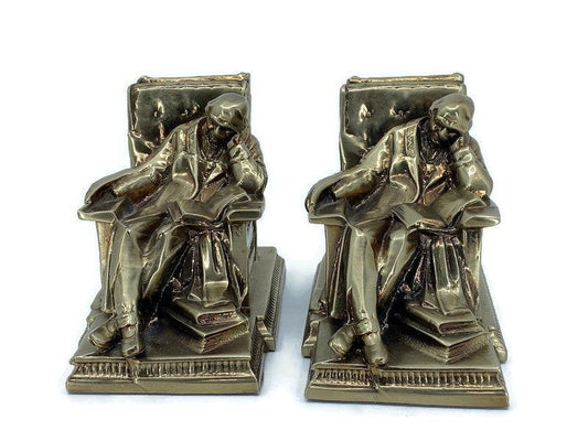 Vintage Sleeping Scholar Bookends - Duckwells