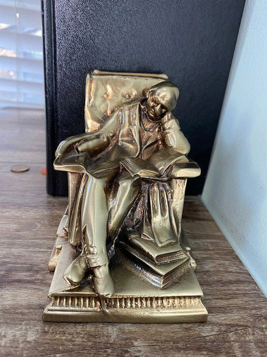 Vintage Sleeping Scholar Bookends - Duckwells