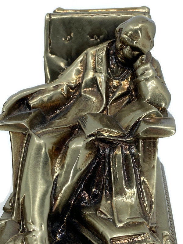 Vintage Sleeping Scholar Bookends - Duckwells