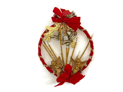 Vintage Small Wreath with Mercury Glass Bead Picks - Duckwells