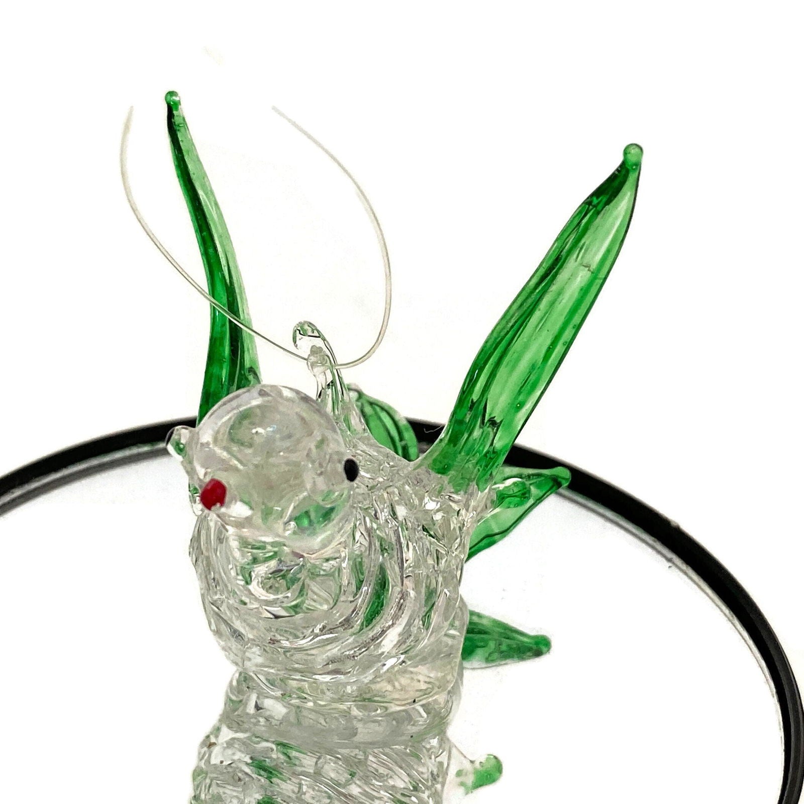 Vintage Spun Glass Christmas Bird Tree Ornament - Duckwells
